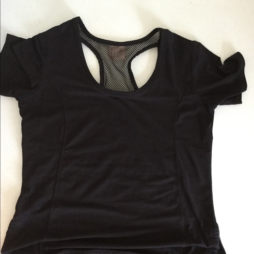 JUST BE FREE Black t-shirt mesh RacerBack Size S